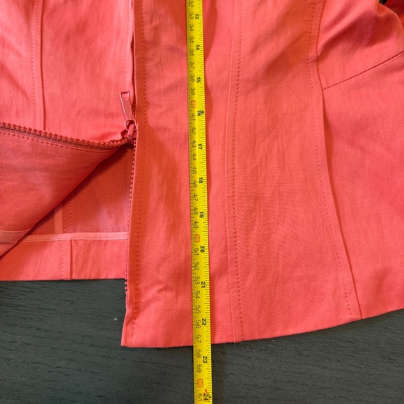 Lafayette 148 Coral Front Zip Cotton Blend Jacket Size 6 - Picture 7 of 10